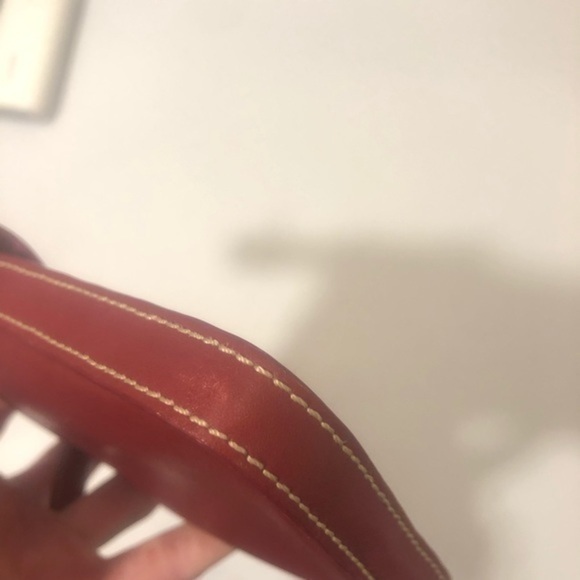Coach red leather vintage accessories wristlet bag